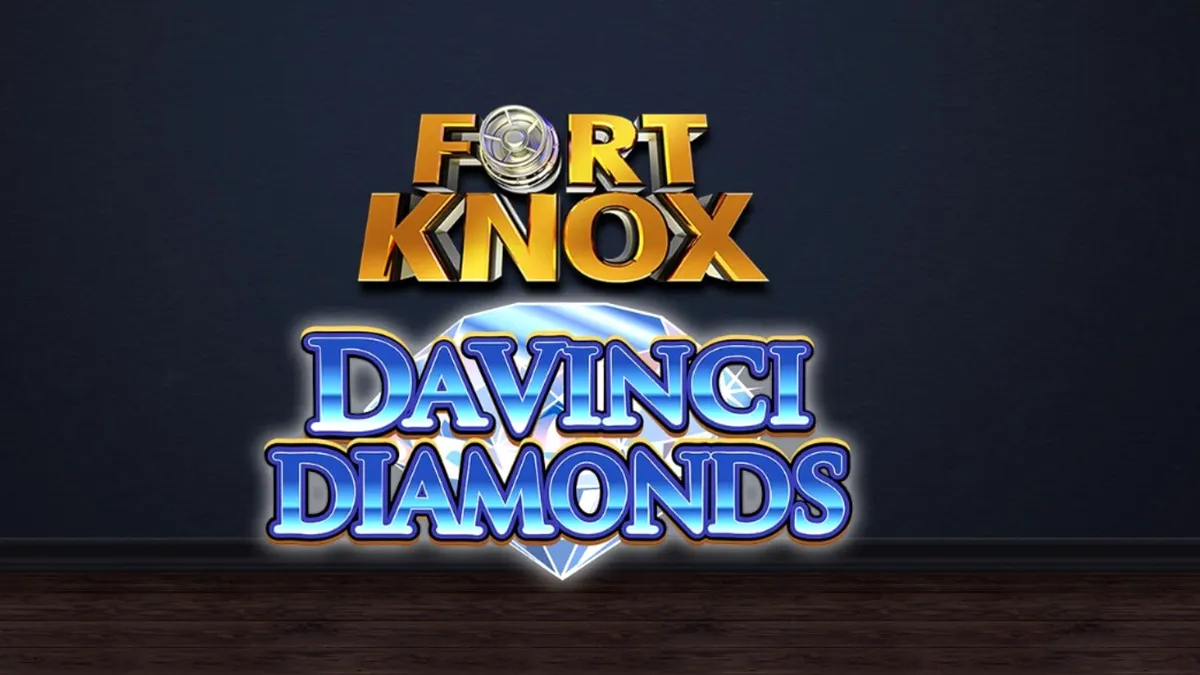 Tampilan visual slot Fort Knox Da Vinci Diamonds dengan simbol lukisan klasik dan permata
